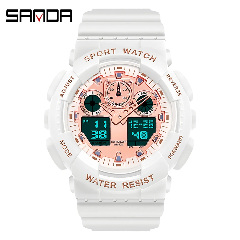 relogio masculino SANDA Couple Outdoor Sport Watch Men Waterproof Casual LED Military Digital Watches Women Electronic Clock Man