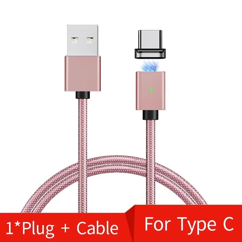 Магнитный кабель Micro usb type C супер быстрая зарядка телефона Microusb type-C магнитное зарядное устройство usb c для Xiaomi Redmi Note 8 iPhone - Цвет: For Type c cable