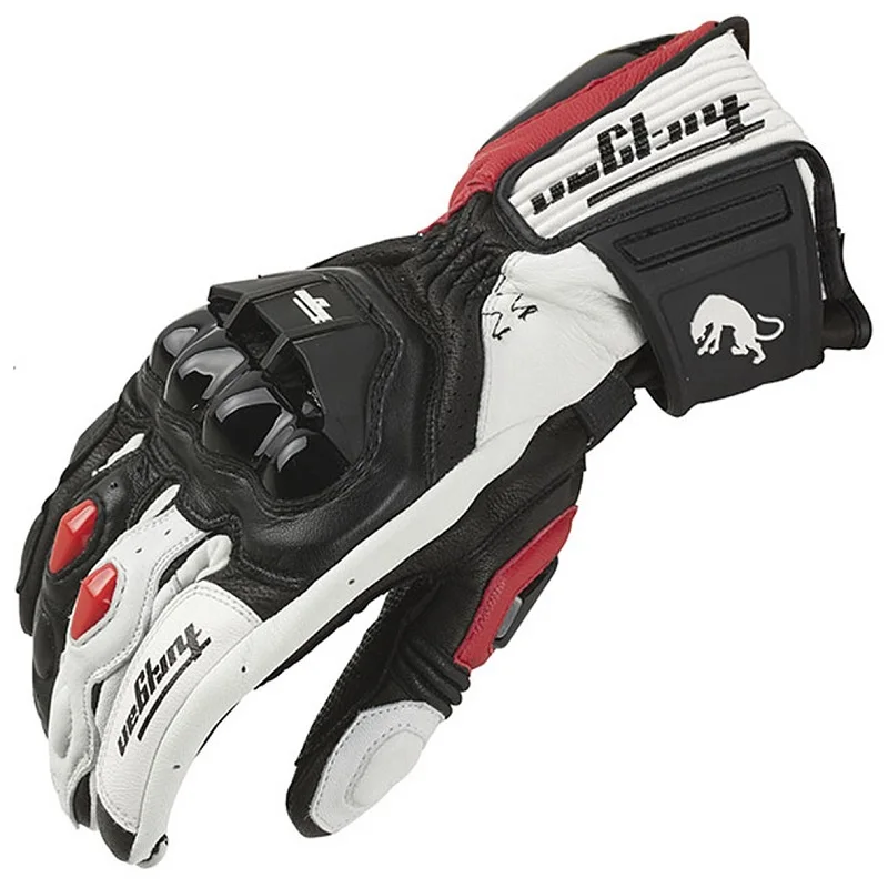 Мужские мотоциклетные перчатки из твердой кожи высококачественные кожаные