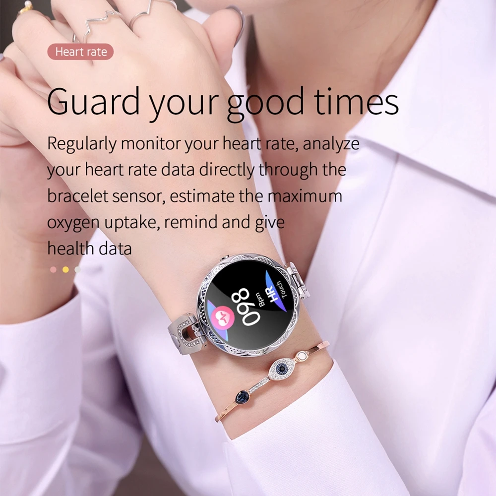 

2020 Women Smart Watch Waterproof Heart Rate Blood Pressure Monitor Smartwatch Gift Ladies Watch Bracelet For