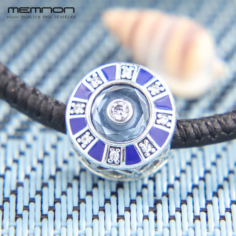 High Quality 2019 Summer Charm 925 Sterling Silver Blue Mosaic Charms enamel beads Fit bead Bracelets necklaces DIY fine Jewelry |