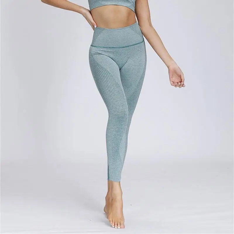 Леггинсы женские бесшовные с завышенной талией, спортивные брюки для фитнеса и тренировок, штаны для йоги, облегающие трико для спортзала