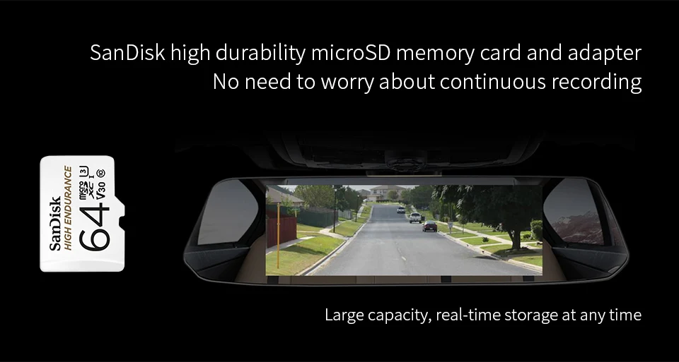 SanDisk карта вождения 32 Гб 64 Гб 128 ГБ 256 ГБ высокая выносливость Micro SD карта C10 V30 карта памяти TF карты видео мониторинг