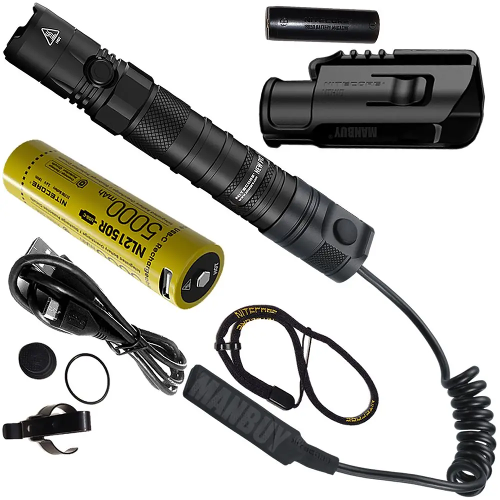 Купить 2021 NITECORE RSW3 дистанционный переключатель + NewP12 EDC светодиодный фонарик 5000mAh NL2150R 21700 USB перезаряжаемая батарея