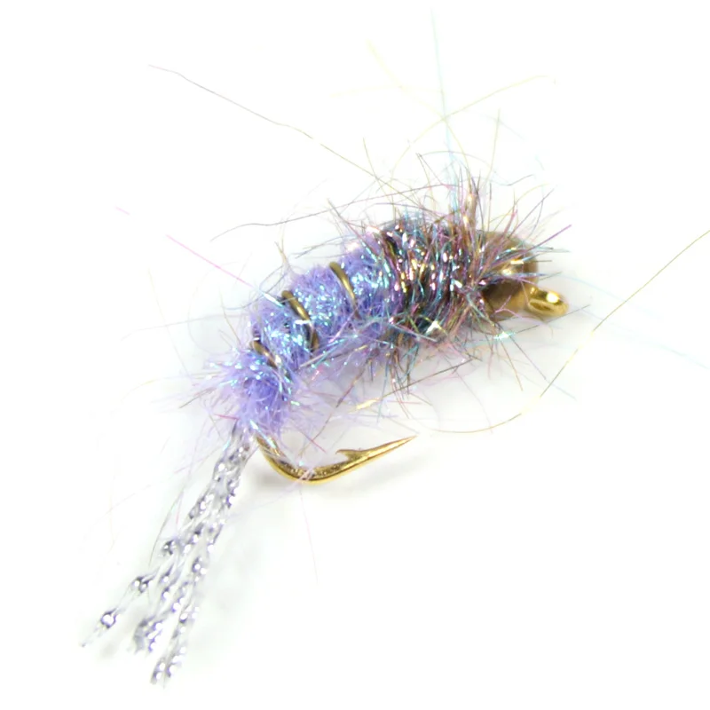 12 шт #12 рыболовные крючки в виде мухи для ловли форели приманки BeadHead Nymphs розовый