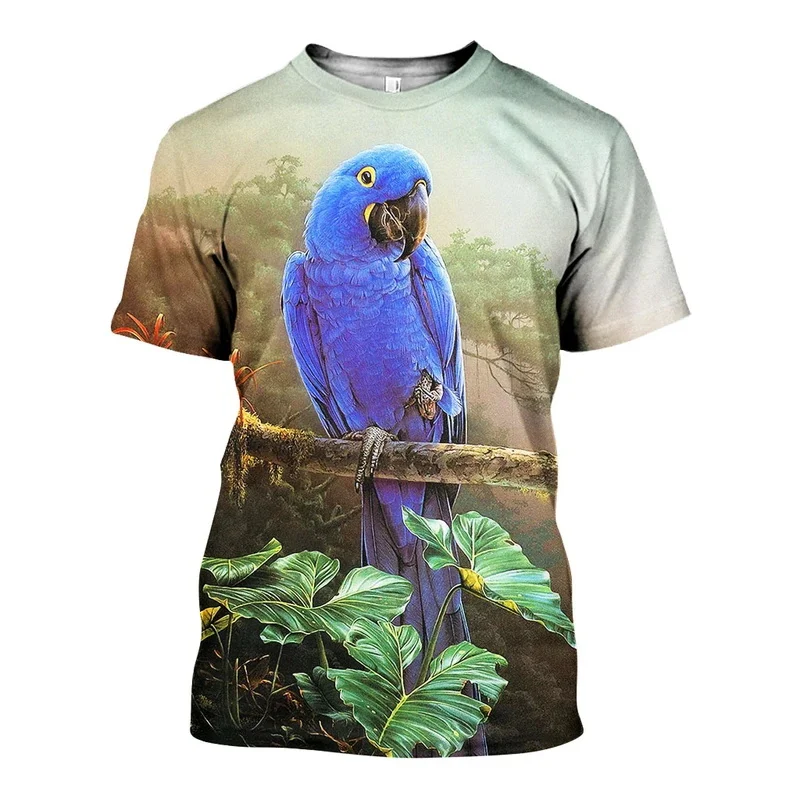 

3D Printed Parrot Tops men t shirt Harajuku Fashion summer Short sleeve shirt street Casual Unisex tee tops Drop shipping YW002