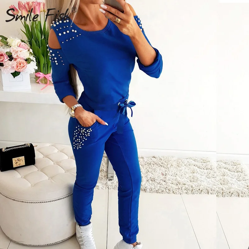 Осенне зимний модный спортивный костюм женские милые толстовки с капюшоном для