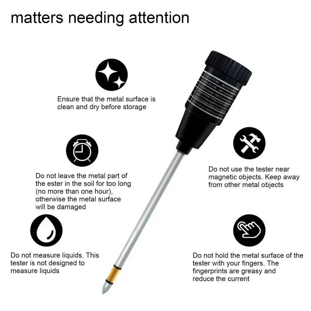 

Soil Moisture Detector High Sensitivity Precise Anti-rust Convenient Soil PH Tester