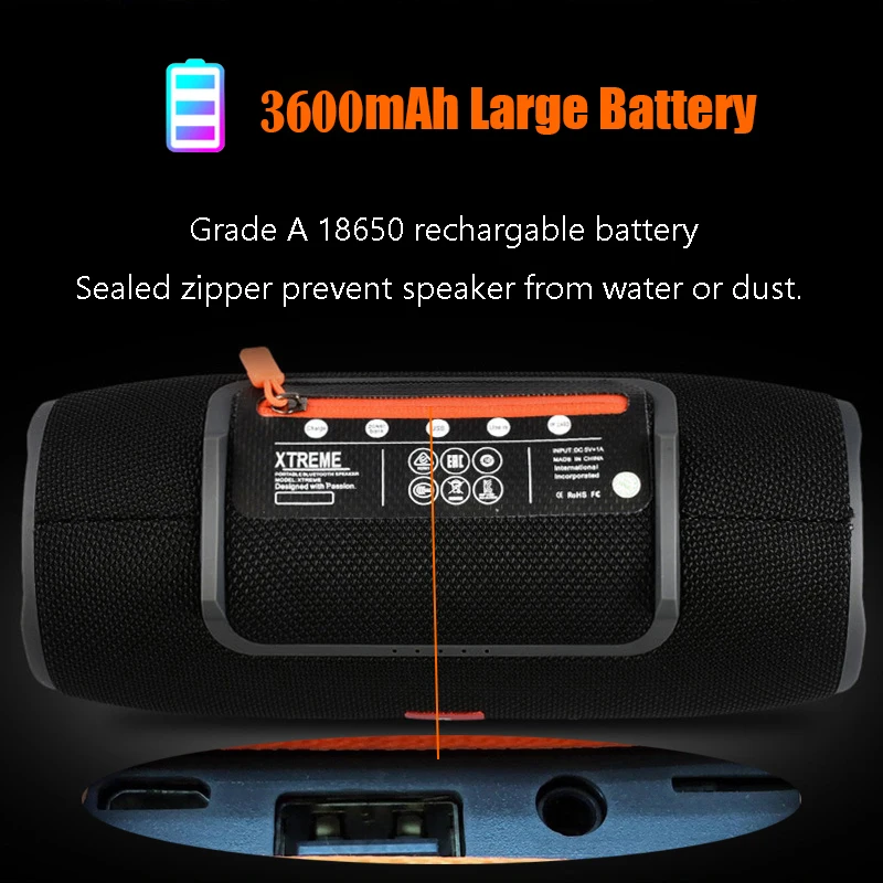Portable Bluetooth Speaker Subwoofer TWS 40W Outdoor Waterproof boombox Music Player sound system column loudspeakers With radio |