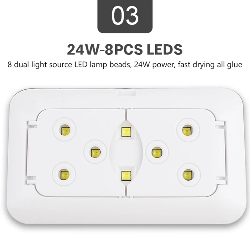 24 Вт светодиодный Сушилка для ногтей лампа УФ-гель акриловая отверждающая