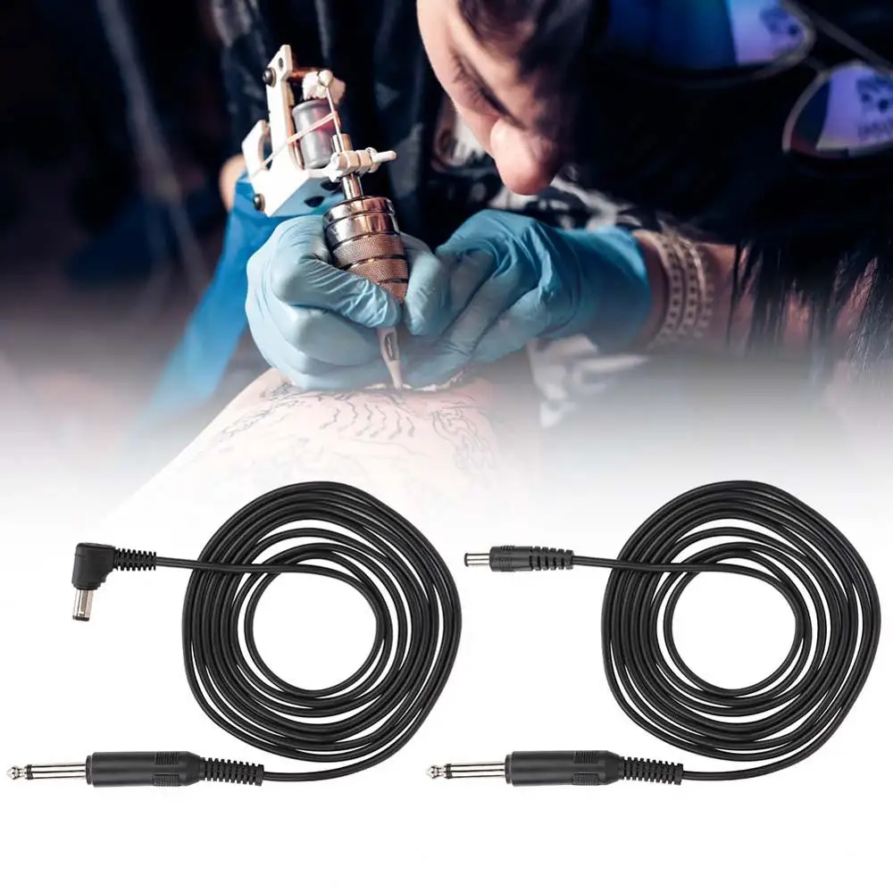 

Straight/Elbow Tattoo Motor Machine Hook Line DC Interface Durable Tattoo Pen Cable Connector Cord Line Accessories Supplies 1pc