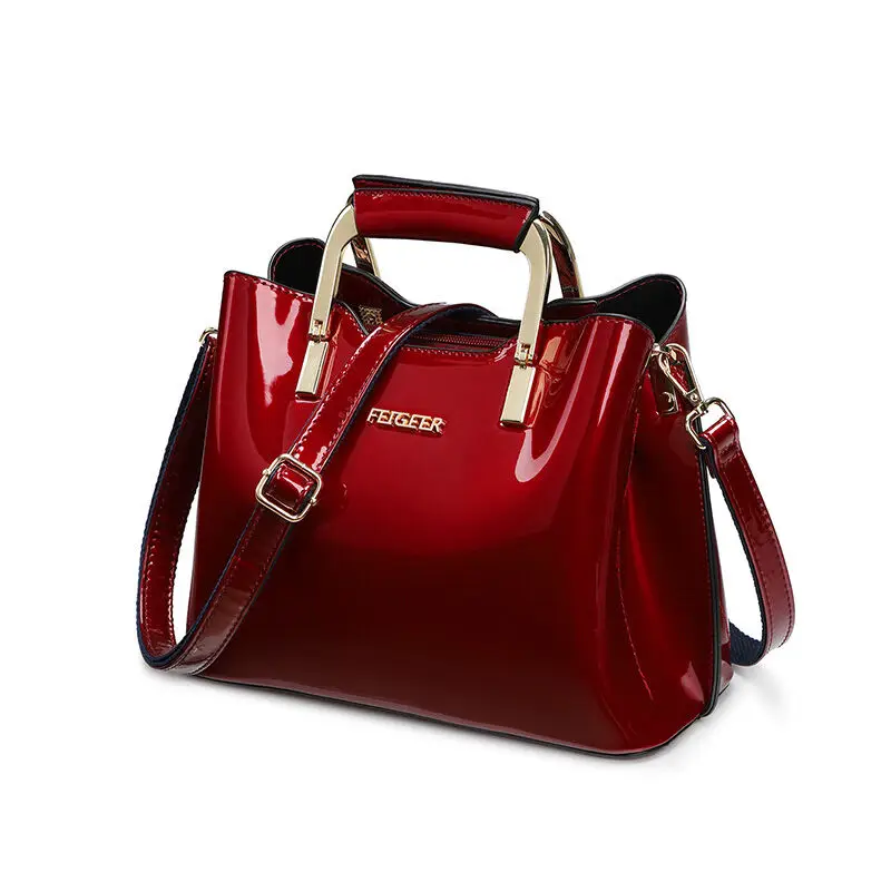 

Patent Leather Women Bag 2021 New Fashion Bright Leather Elegant Bag Super Hot All-Match Casual Portable Shoulder Messenger Bag
