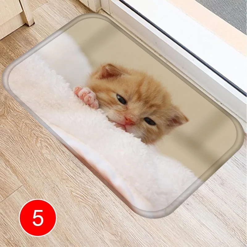 40x60 см милый коврик с кошачьим узором, напольный коврик, ковры, ковер для кухни, гостиной, ванной комнаты, нескользящая подложка