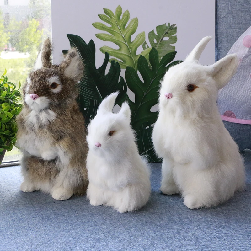 Заполнены плюшевые игрушки на кроличьем меху моделирование животных большой