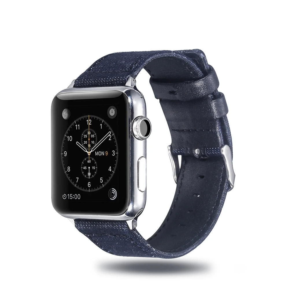 Холщовый ремешок для часов для Apple Watch 38 мм 42 мм 40 мм 44 мм нейлоновый кожаный ремешок для часов браслет для iWatch Series 5/4/3/2/1