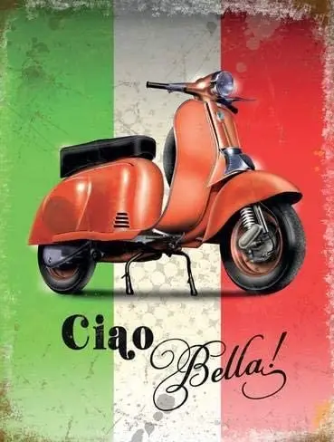 Жестяной знак HAIMAX для прачечной, итальянский флаг Vespa 12x8, деревенский винтажный домашний зал, металлические знаки, ферма, декор для паба