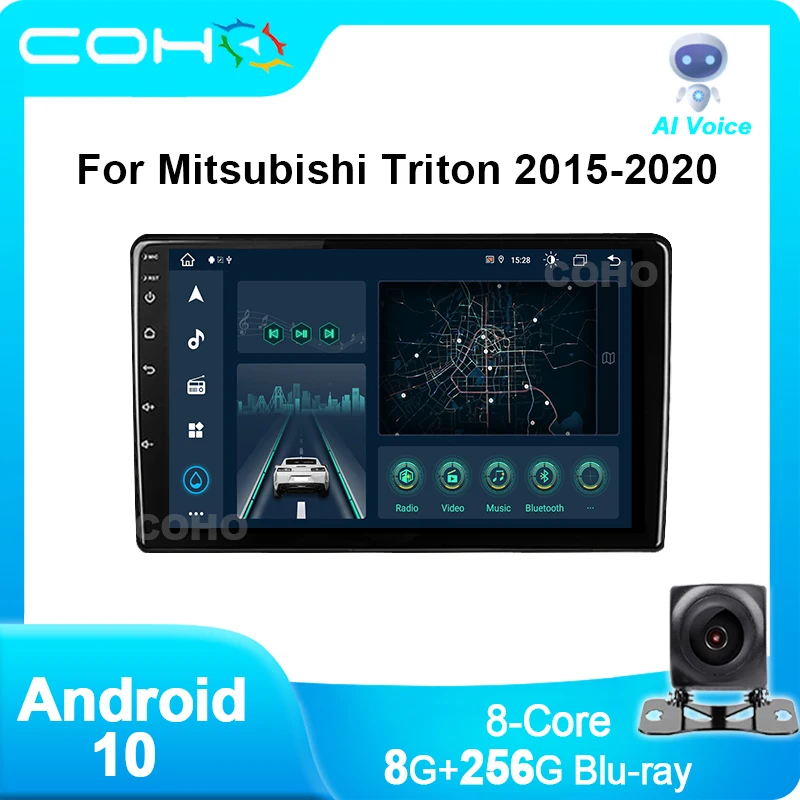 

4G WIFI For Mitsubishi Triton 2015-2020 COHO Android 10 Car Multimedia Video Player 8+256 GPS Autoradio Navigation Car Radio