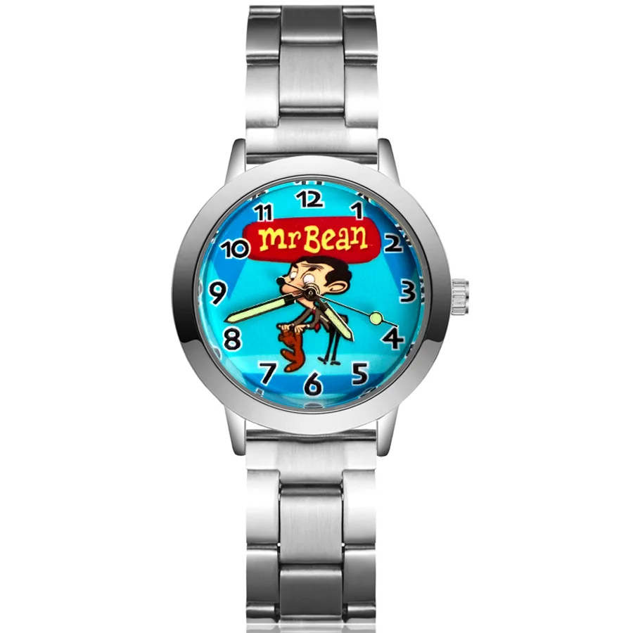 

Cute Cartoon Mr Bean Style Children's Kids Student Girls Boys Quartz Metal Steel Wrist Watches JA231