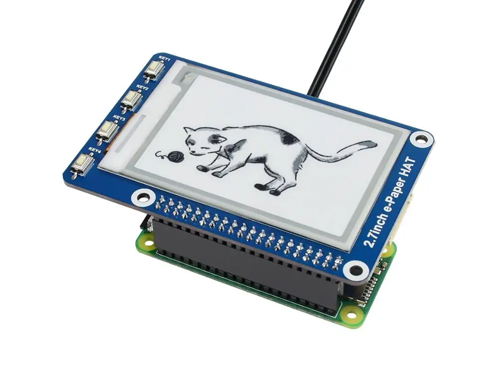 2 7 дюймов электронная бумага шляпа 264x176 e Ink дисплей для Raspberry Pi SPI интерфейс со