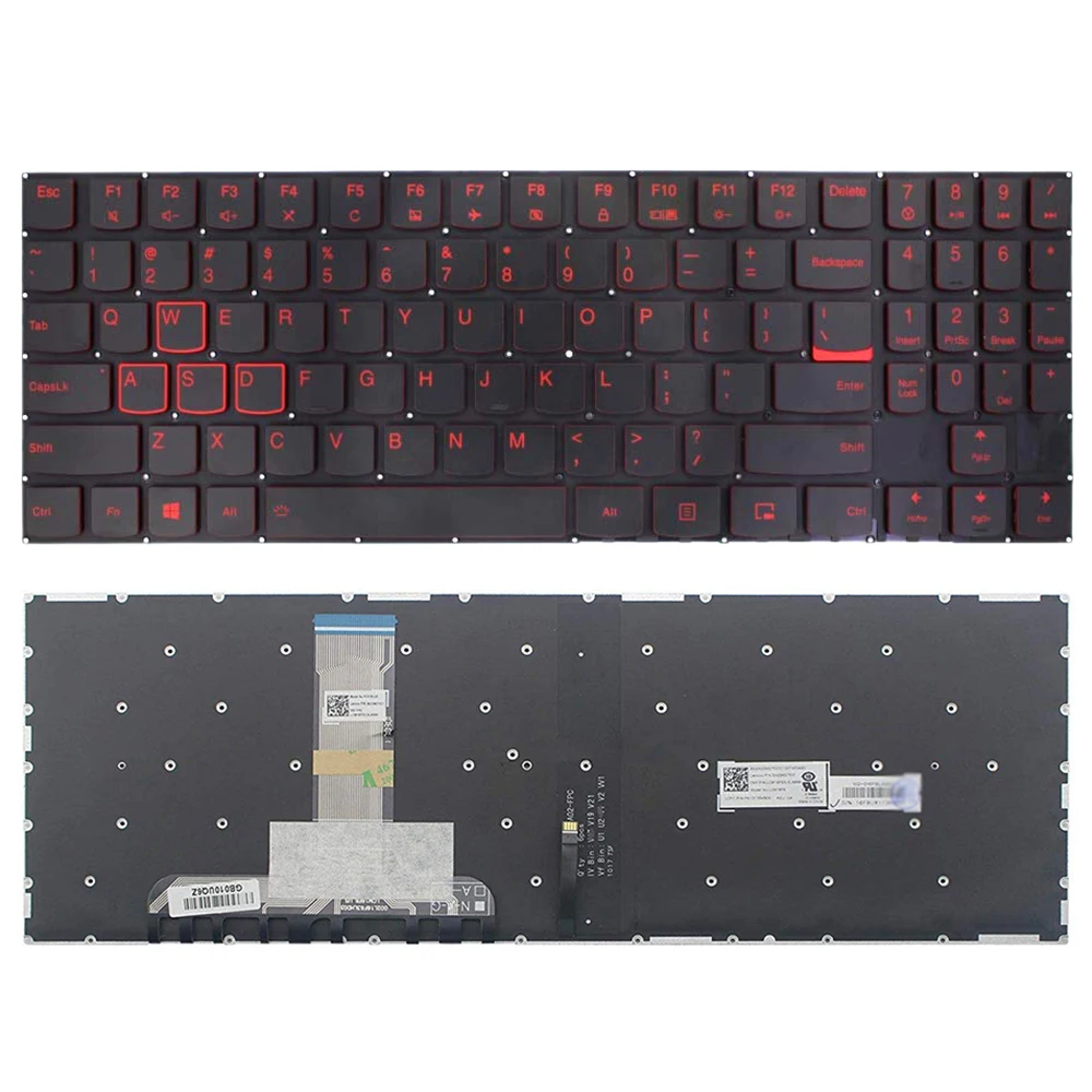 

US Replacement Backlit Keyboard For Lenovo Legion Y520 Y520-15IKBN Y520-15IKBN Type 80WK Y720 Y720-15IKB Y720-15IKB Type 80VR
