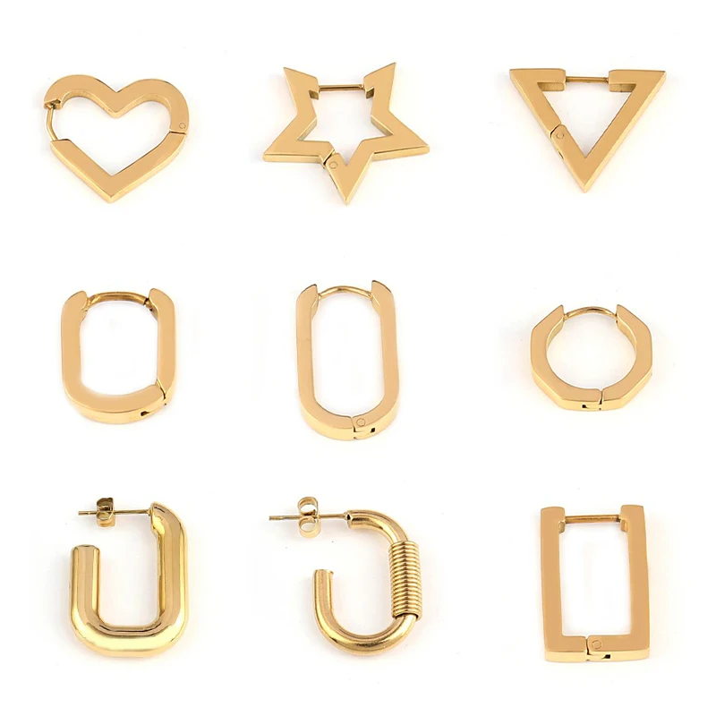 

Minimalist Earrings For Women Men Stainless Steel Earrings For Women Studs Earrings Geometric Earrings Heart Charm Earrings Gift