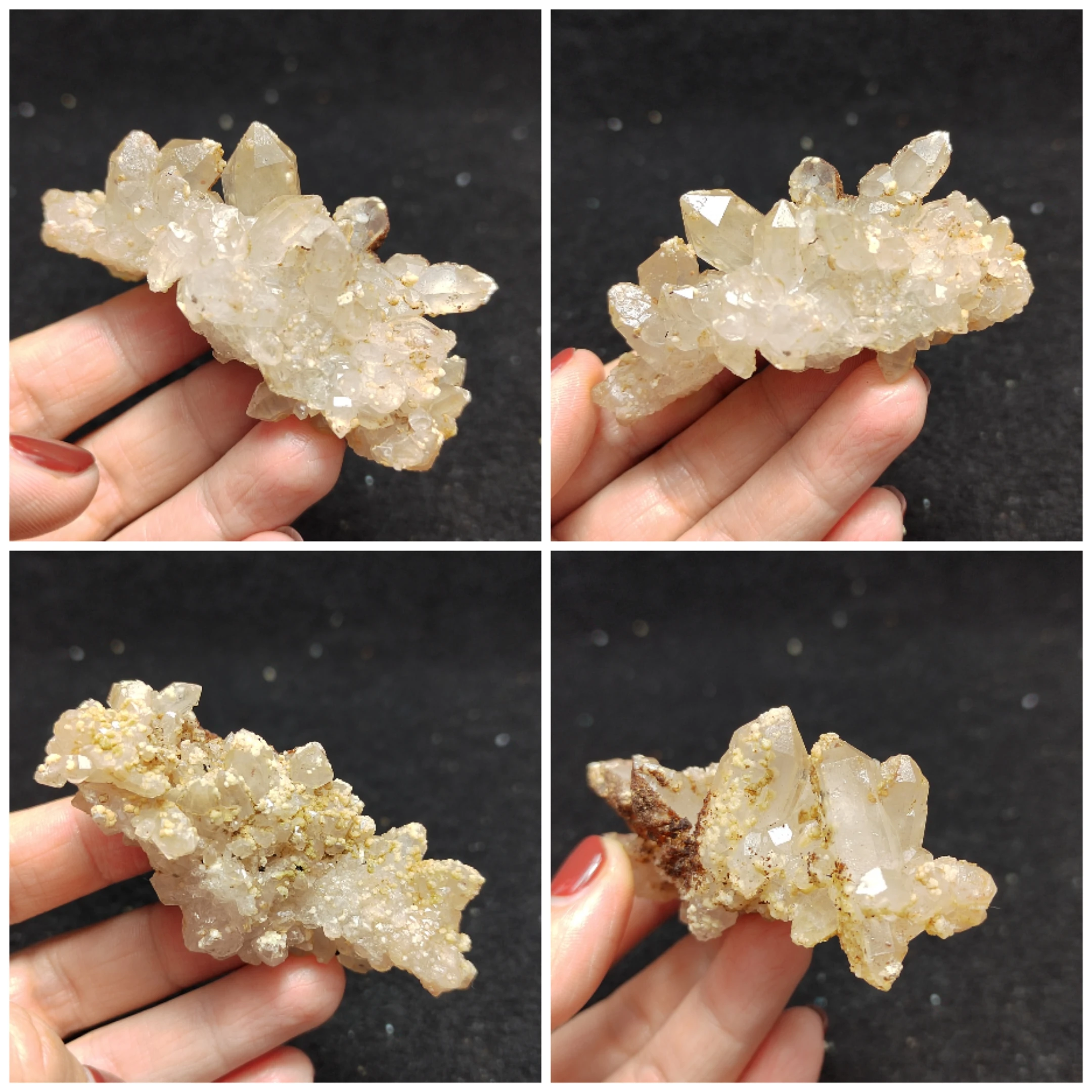 

37.6-67.9gNatural white crystal cluster mineral specimen aura meditation healing teaching treasures appreciation collection
