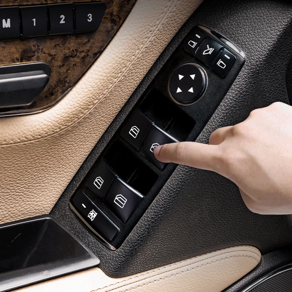 Черная матовая Наклейка на окно автомобиля из АБС-пластика для Mercedes Benz W204 W212