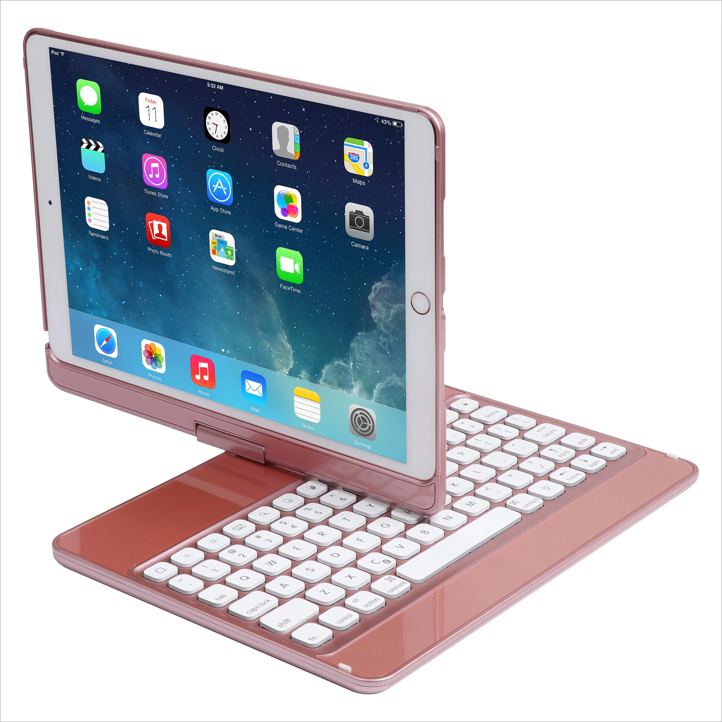 360 градусов пластиковая bluetooth-клавиатура Защитный чехол с подставкой для iPad Air 1 2