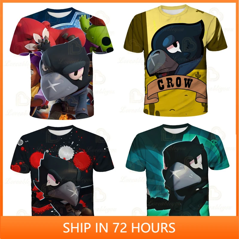 

Nita Colt 8-BIt and Star, 6 To 19 Years Kids Teen Clothes Leon Shirt Cartoon T-shirt Shooting Game 3D T-shirt Boys Girls Tops