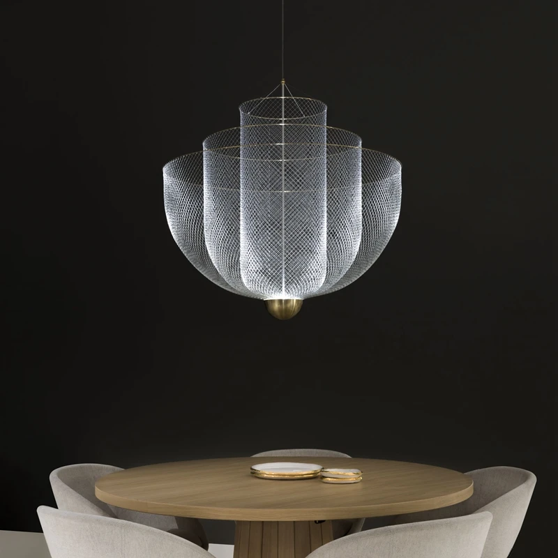 Artpad Italy Design Metal Grid Lamparas De Techo Colgante Moderna Fashion Cloth Store Pendant Lighting Fixture Warm | Освещение