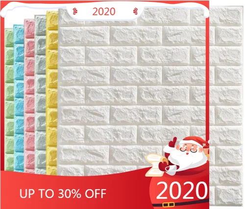 

10 шт. x 77*70 см, 3D кирпичная стена, самоклеящиеся обои из пенополиэтилена, настенные наклейки