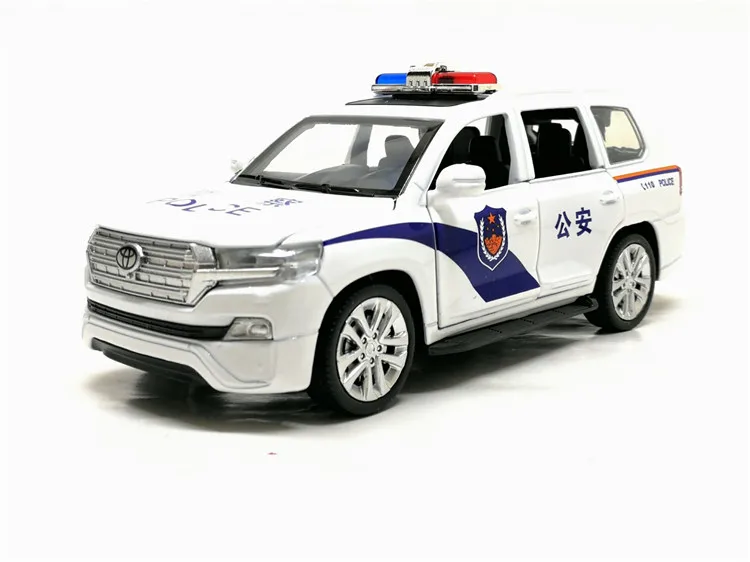 Новинка 1:32 литая под давлением литая модель автомобиля Toyota Land Cruiser, звуковой светильник, игрушечные машинки для детей, подарки для друзей