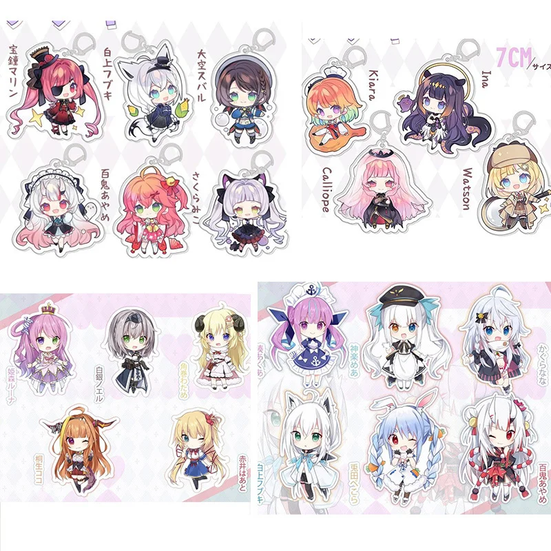 

Аниме HOLOLIVE VTuber Inugami Korone Houshou морской накири айаме запуха русхия подвеска акриловый брелок школьная сумка очаровательная