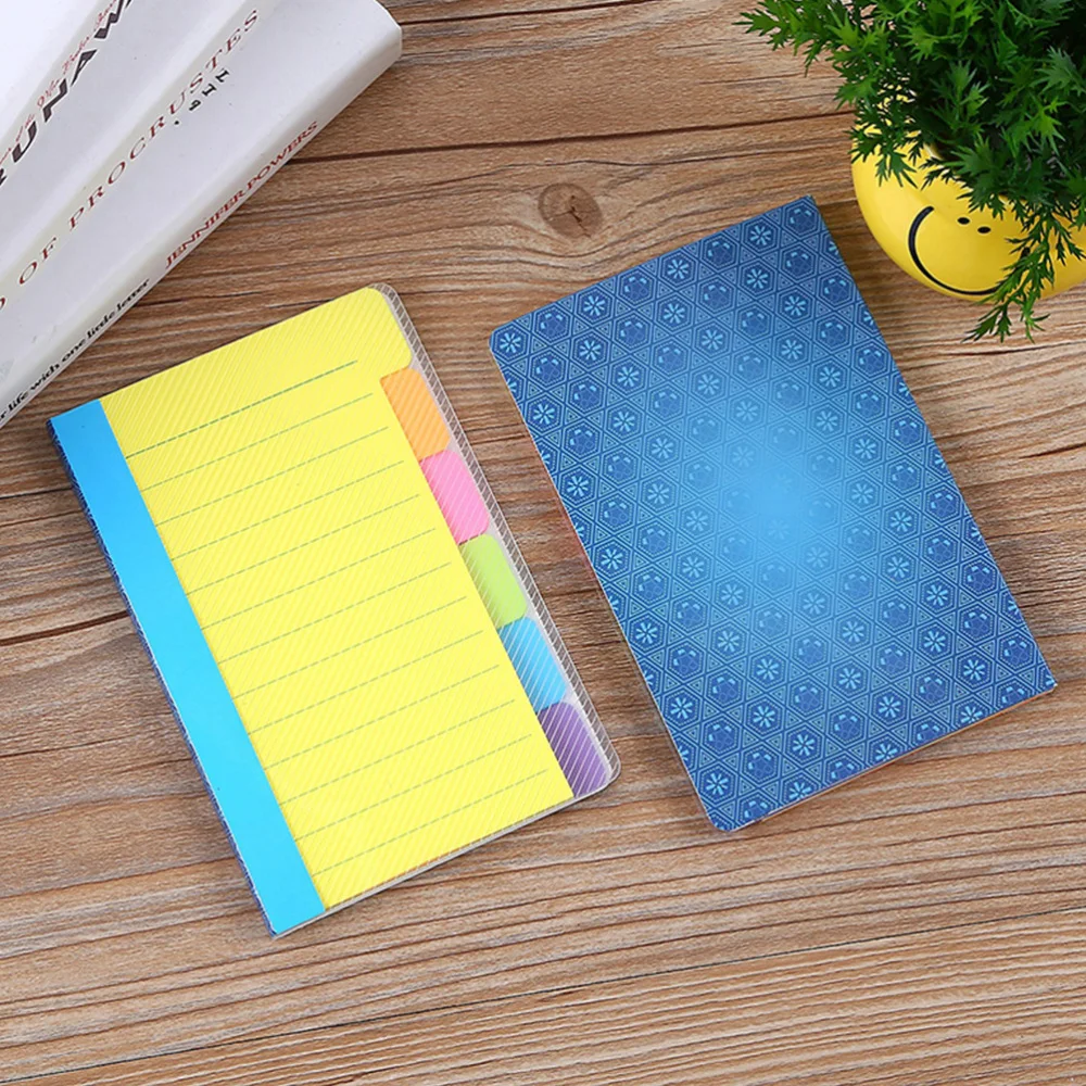 

1 Set 2Pcs Self-stick Notebooks Planner Notepads (Assorted Color)