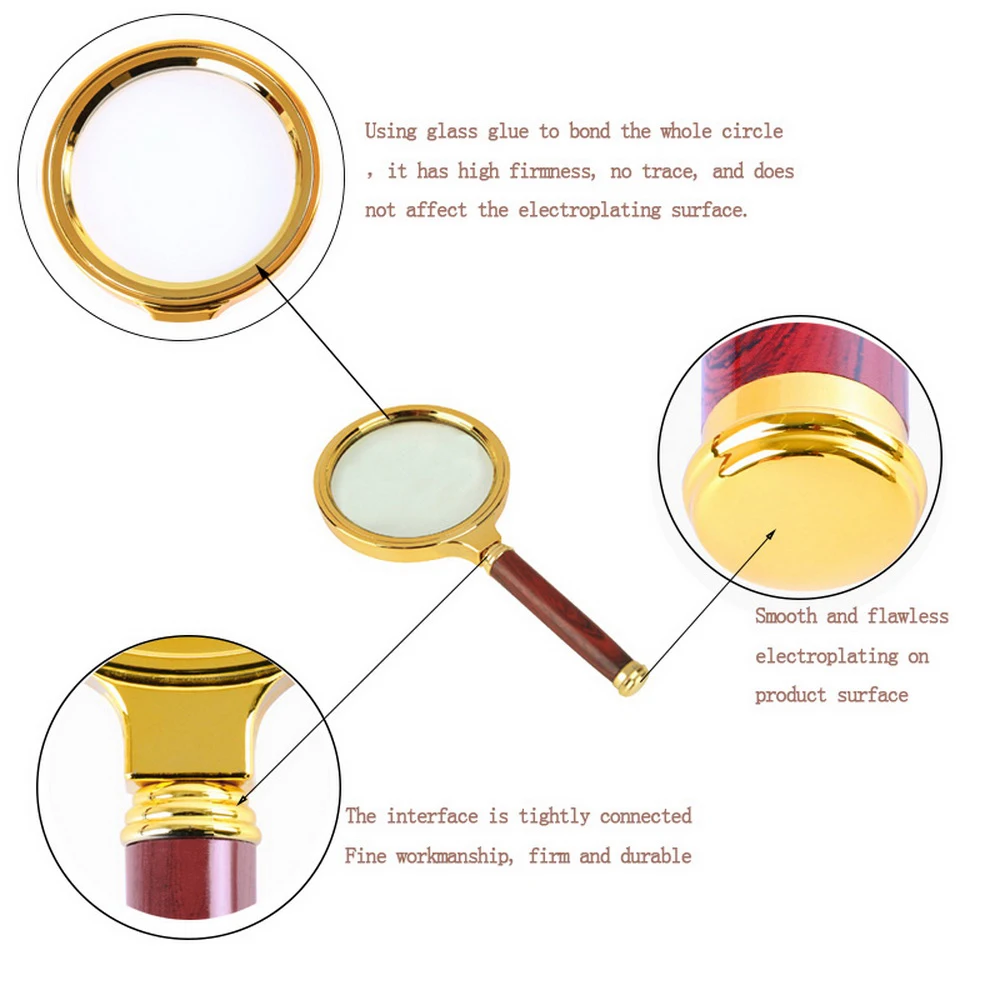 Портативная Лупа 10X ручка в стиле ретро ювелирное украшение виде лупы инструмент