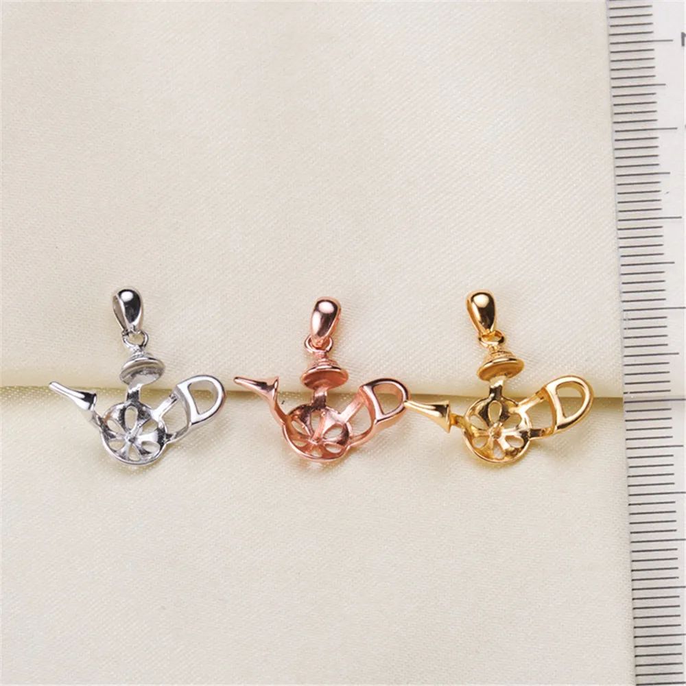 

Unique Design 925 Silver Pendant Component Findings Set Women's Parts for Oyster Edison Pearl Coral Jade Beads Stones No Pearl