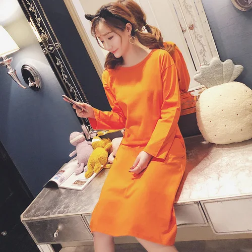 C Q 9125 Good Quality Autumn Winter Warm Full Cotton Nightgown Home Wear Lovely Nightgowns for Women Loose Girl Sleepwear Nightgown - Цвет: C Q 9125