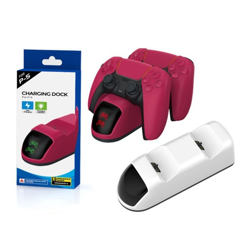 

Upgrade Controller Charger, Quick Charging DC Adapter,Compatible w/ PS5 Dual Controller Charging Stand, Docking Station