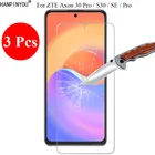Новое закаленное стекло 3 шт.лот 9H 2.5D, Защита экрана для ZTE Axon 30 30s  S30  SEPro, Защитная пленка для фото + инструменты для очистки