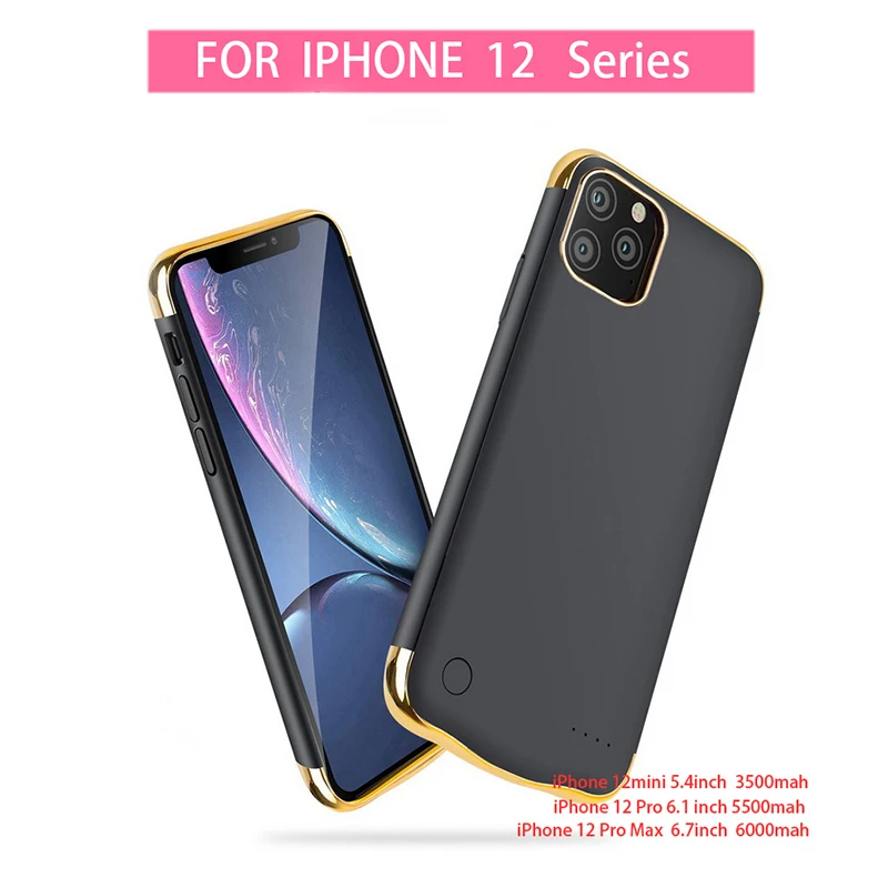 Ультратонкий чехол-аккумулятор для телефона iPhone 12 6 6s 7 8 с зажимом аккумулятор