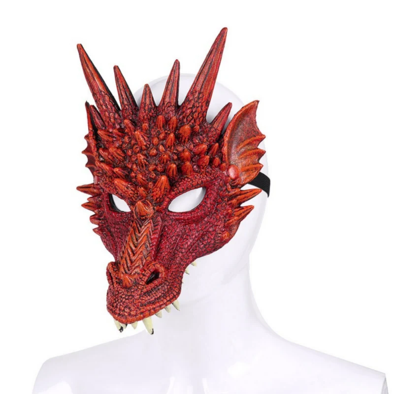 

Halloween masks Dragon cosplay props three-piece theme party supplies mask wings and tail Halloween costume accessories