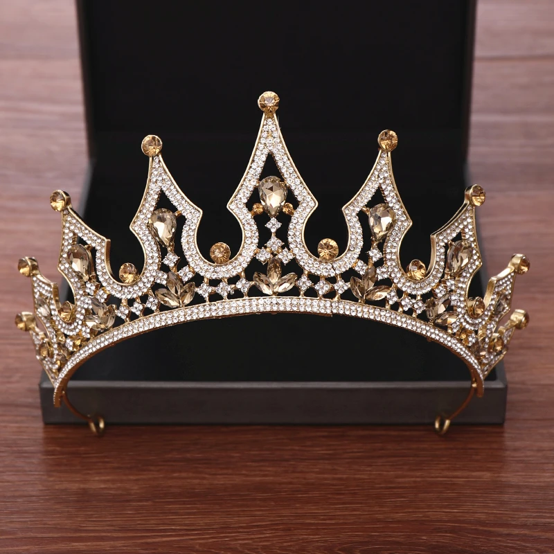 Золотая диадема свадебные тиары и короны аксессуары для волос свадебная корона