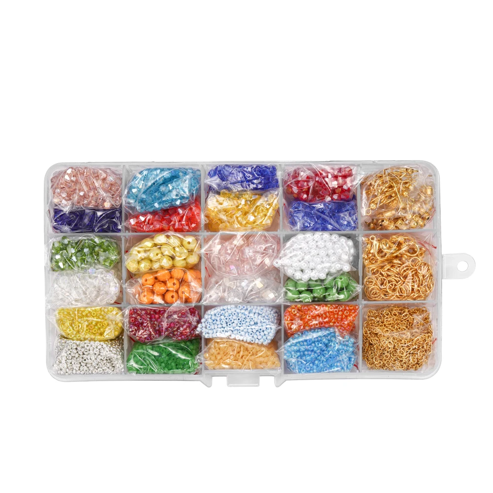 

9000Pcs Jewelry Making Sets Lobster Clasp Jump Rings ABS Pearl Beads Earring Hooks Crystal For DIY Jewelry Making Supplies Kits