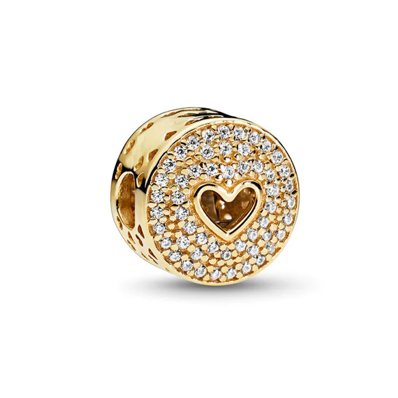 Gold 07 Boosbiy, 2 шт., новинка, модный Европейский Золотой браслет с подвеской в виде сердца, дерева любви, Льва, цветка, короны, подходит для Пандоры, очаровательный браслет для женщин, ювелирное изделие, подарок - Цвет: Gold 07