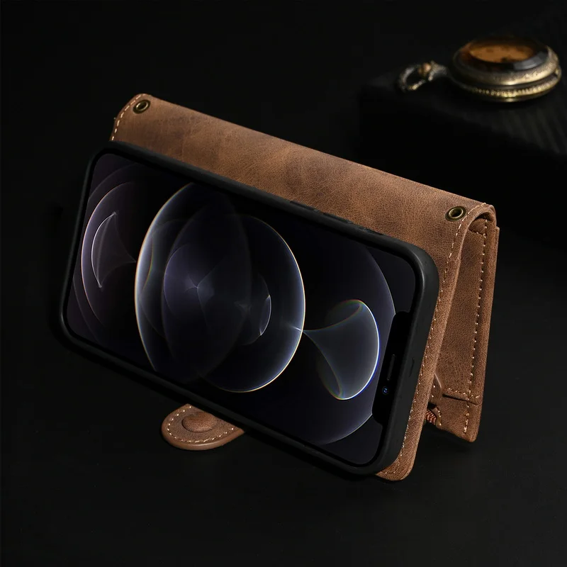 flip leather phone case for samsung galaxy a52 a32 5g a12 a42 s21 plus fe s20 ultra note 20 zipper wallet card slot stand cover free global shipping