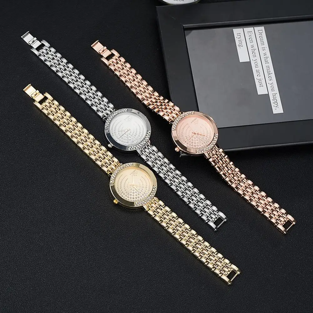 

2020 Luxury Women Gold Watches GREALY Crsytal Quartz Wristwatches Ladies Watches Reloj Mujer Montre Femme Clock Relogio Feminino