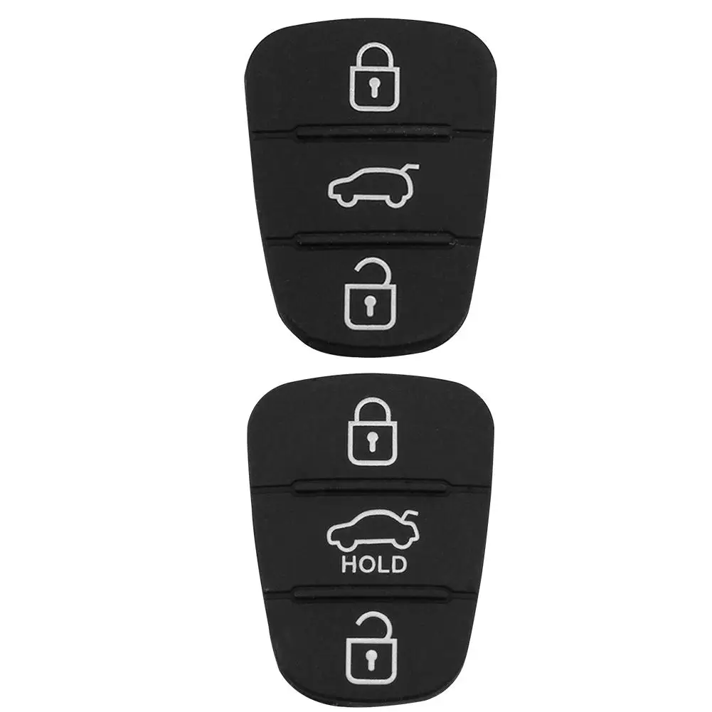 

Replacement 3 Buttons Rubber Pad for Hyundai Kia Flip Car Key Fob Case Cover Durable Silica Gel Letters/No Letters 45*28*1mm