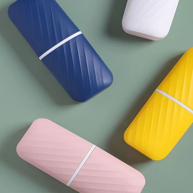 

1Pc Thread Travel Portable Wash Cup Toothbrush Toothpaste Storage Box Bathroom Supplies