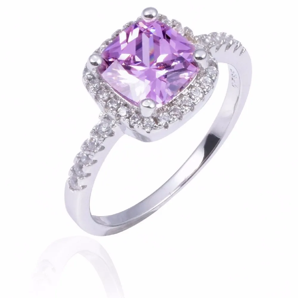 Акция! Женское Обручальное кольцо из серебра 100% пробы с искусственным