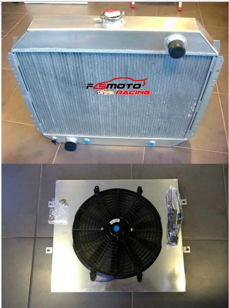 3 ряда 62 мм с наружной резьбой Алюминий радиатор + кожух кулер вентилятор для 1967 1981